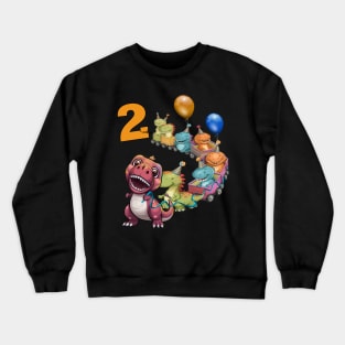 Birthday 2 yr old Dino Train Dinosaur Crewneck Sweatshirt